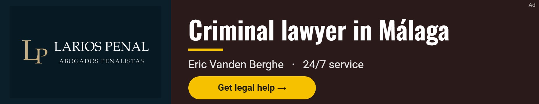 Larios Penal – Criminal lawyer in Málaga
