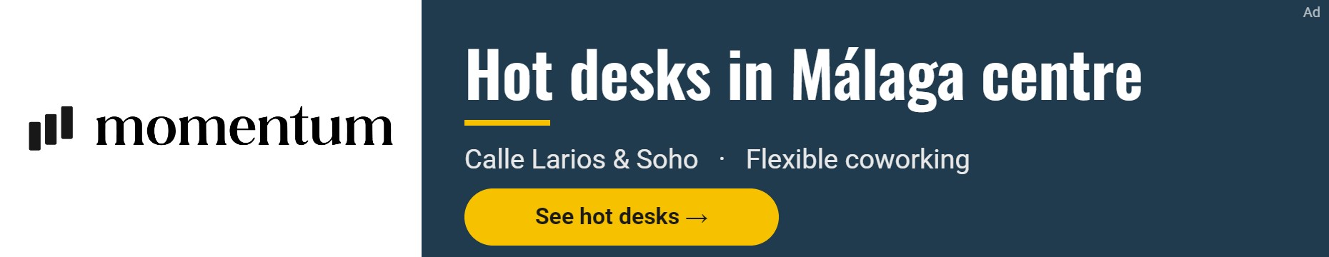 Momentum – Hot desks in Málaga centre